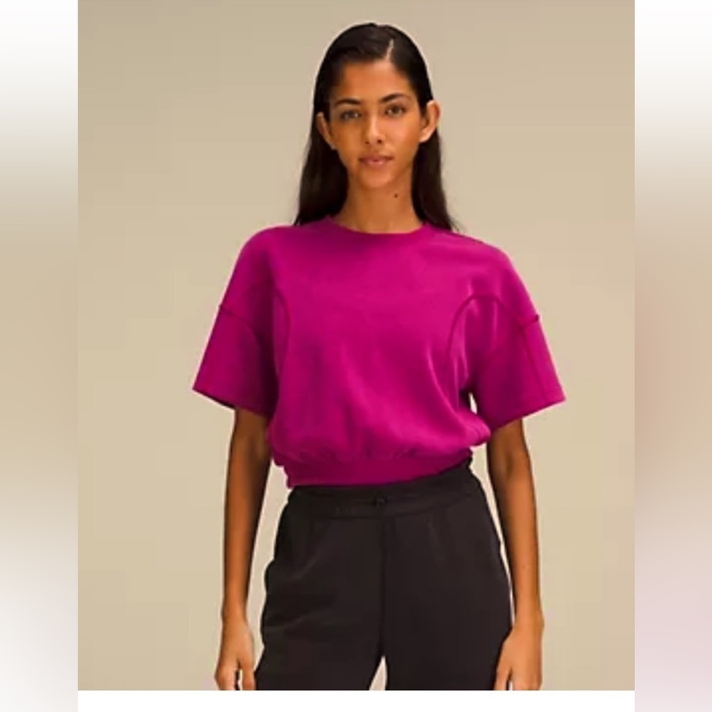 Lululemon Softstreme Gathered T-Shirt magenta purple size 10